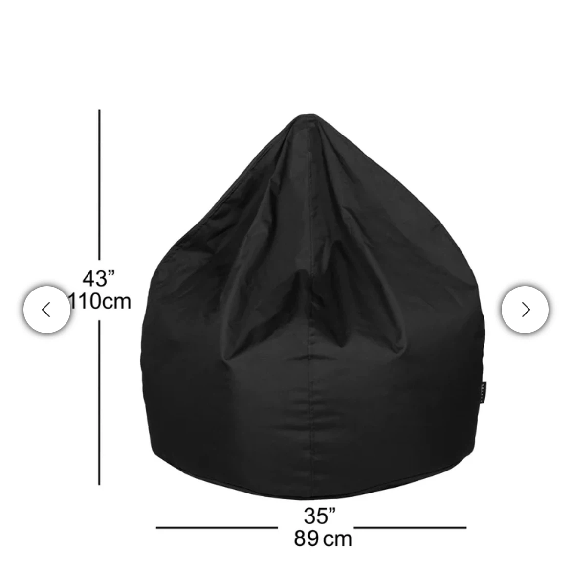 Black beanbag - modestly used