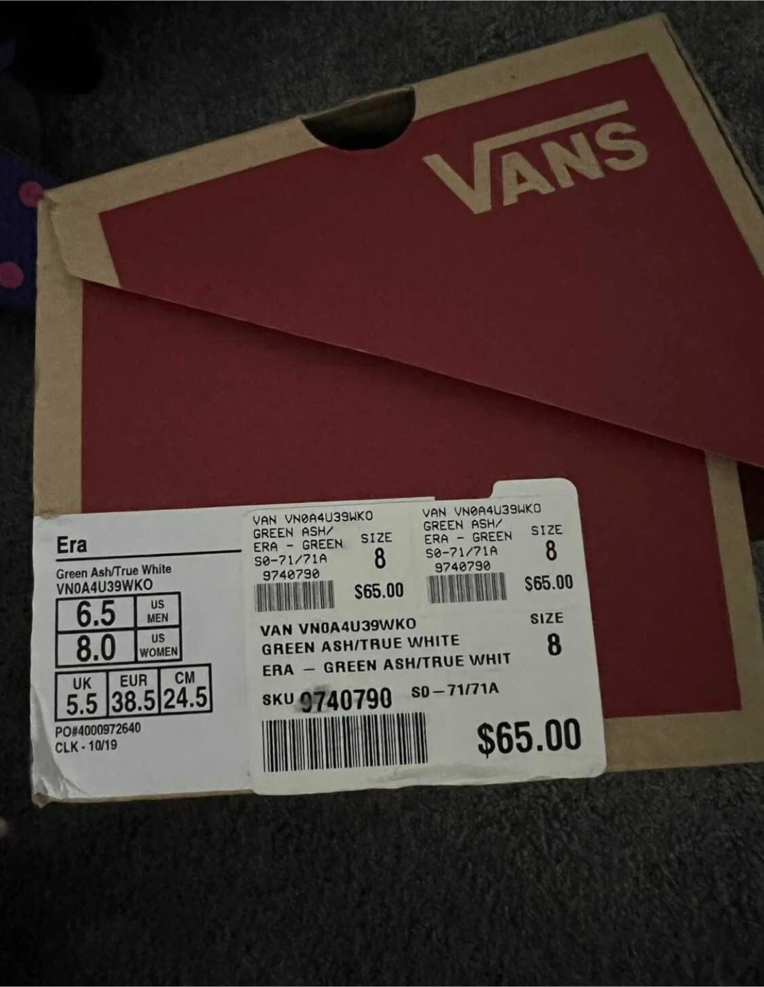 Vans Era Green Ash/True White Sneakers - photo 3