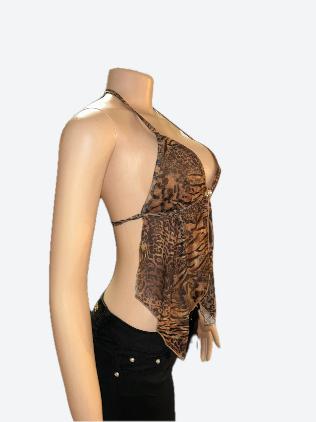 Women's Animal Print Halter Top - photo 2