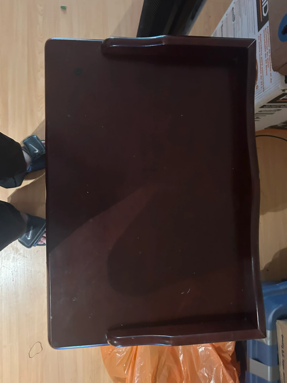 Wooden accent table with drawer - photo 3