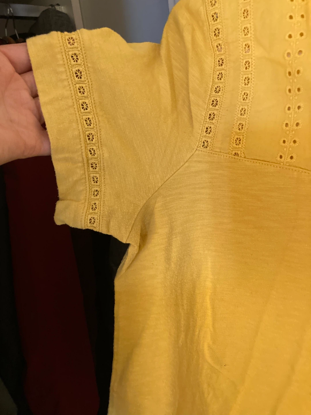 Hilary Radley Yellow Embroidered T-Shirt - photo 3