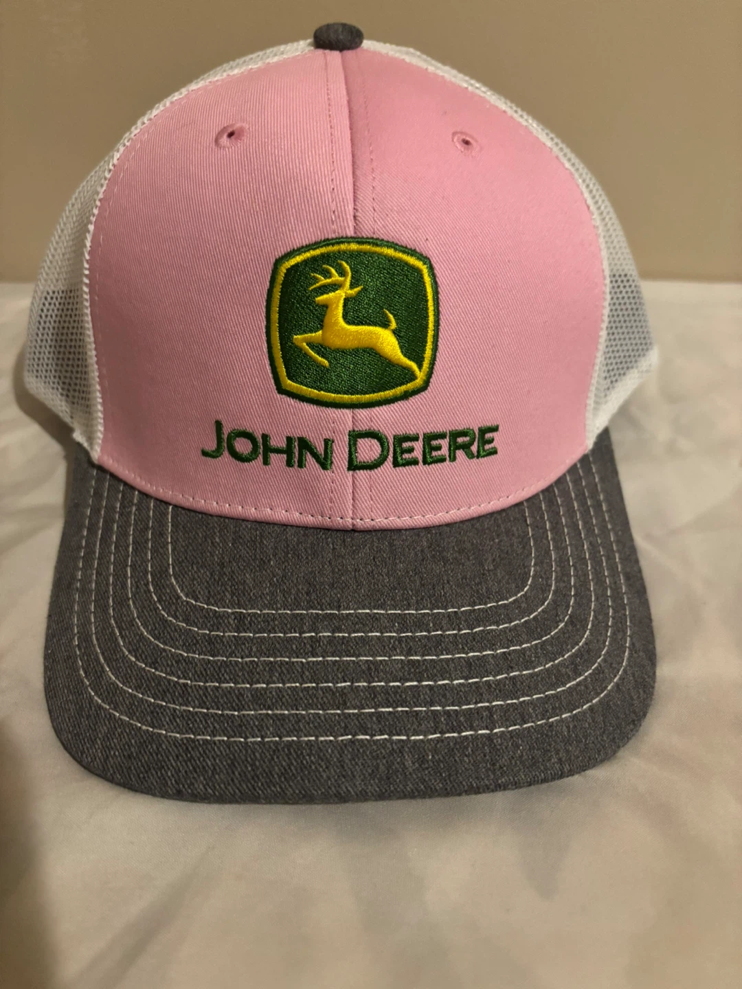 John Deere Pink Mesh Trucker Hat