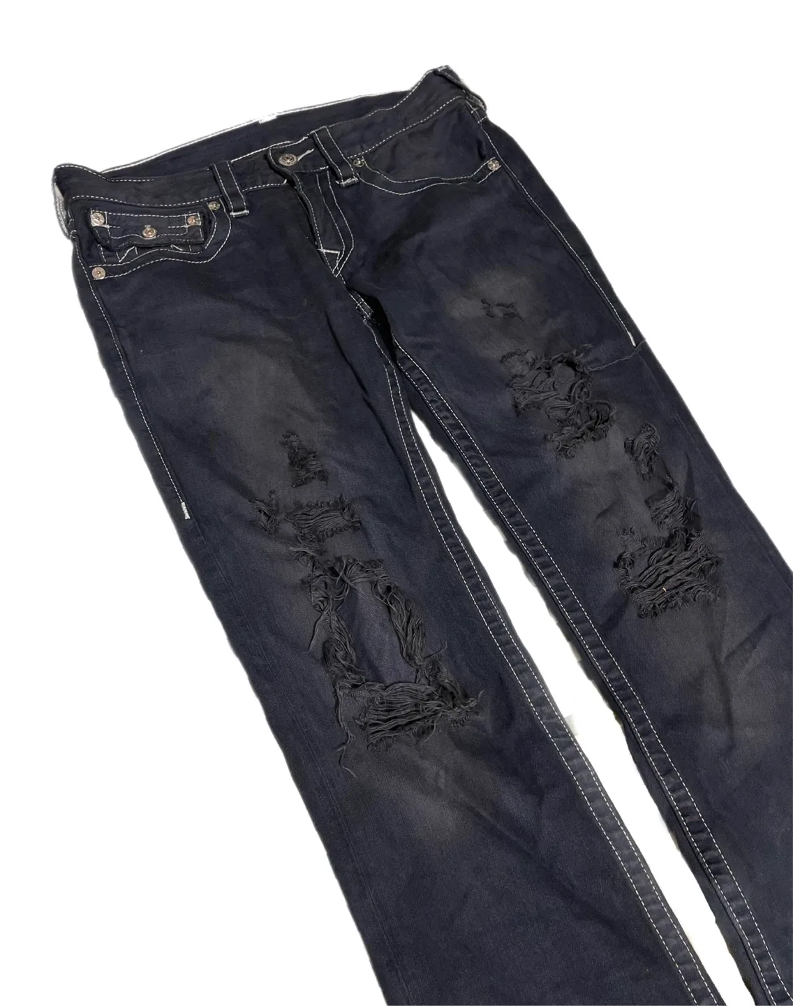 True Religion Jeans Distressed Dark Wash - photo 2