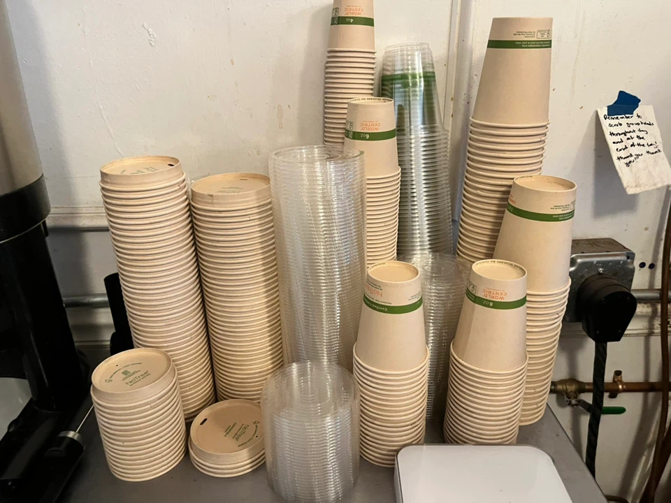 World Centric Compostable Paper Cups & Lids - photo 2