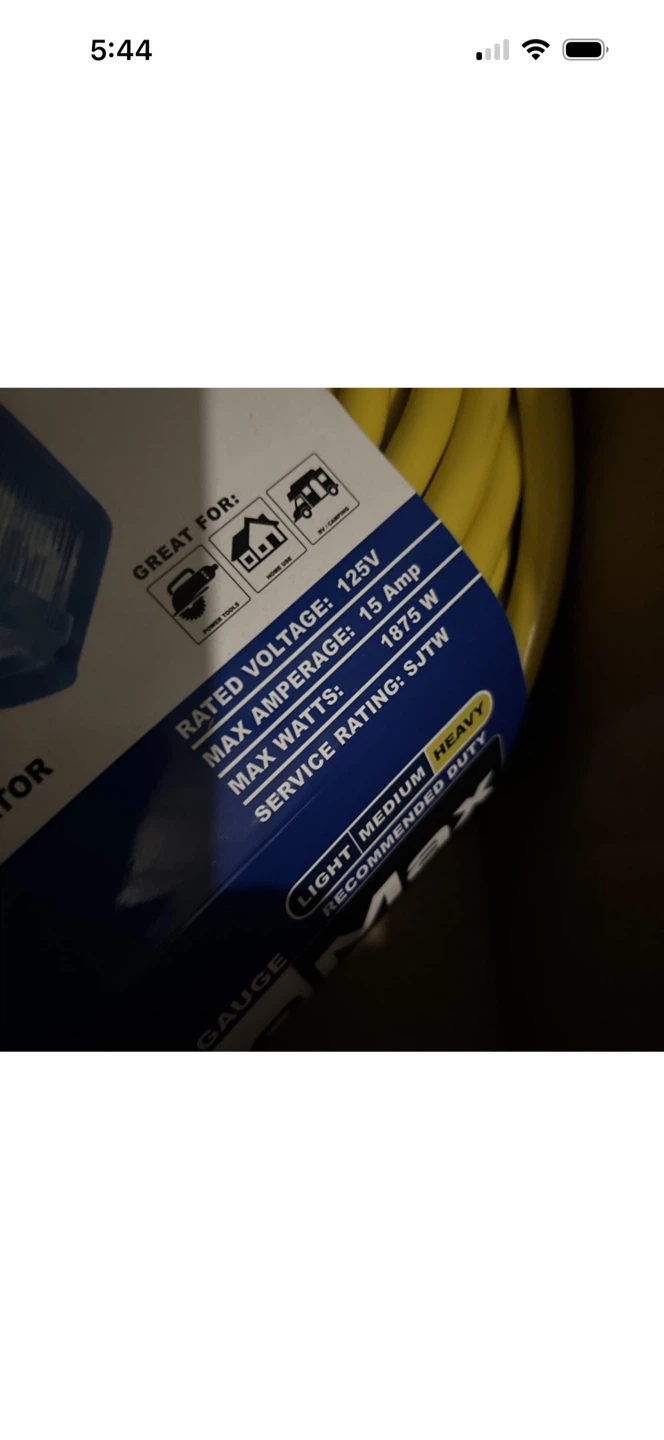 DuroMax 100ft Heavy Duty 12 Gauge Triple Tap Power Cord - photo 3