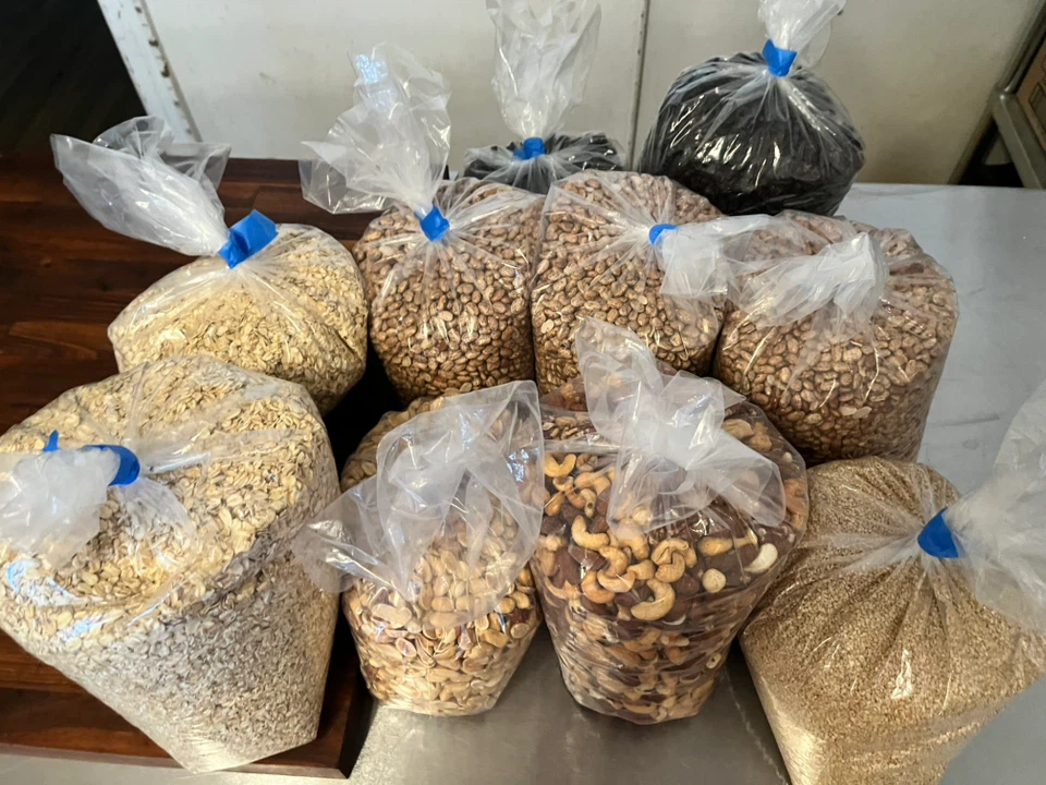 Bulk Oats, Beans, Mixed Nuts, Raisins etc.