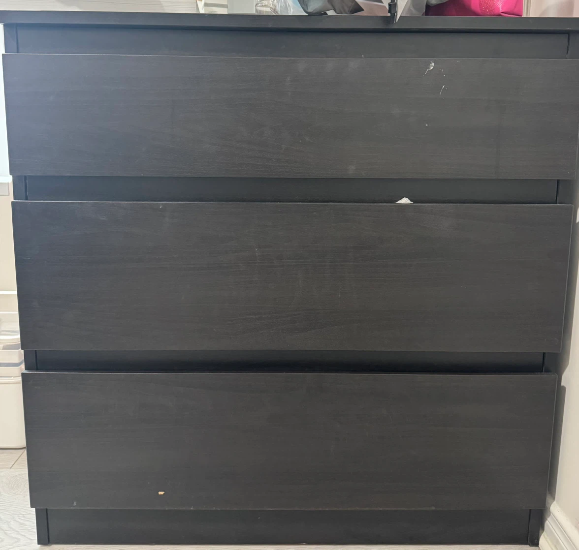 Ikea 3-Drawer Dresser and 2 drawer bedside table