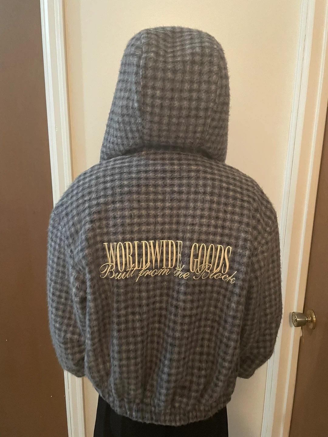 Zara Plaid Embroidered Hoodie - Size Small - Like New - photo 2
