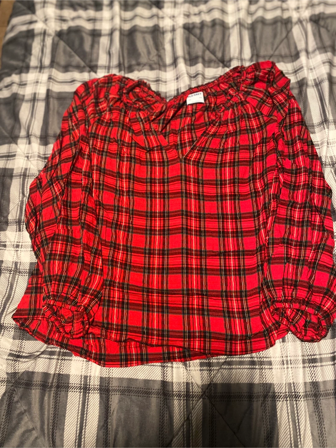 Women’s Old Navy Plaid Blouse Size XXL