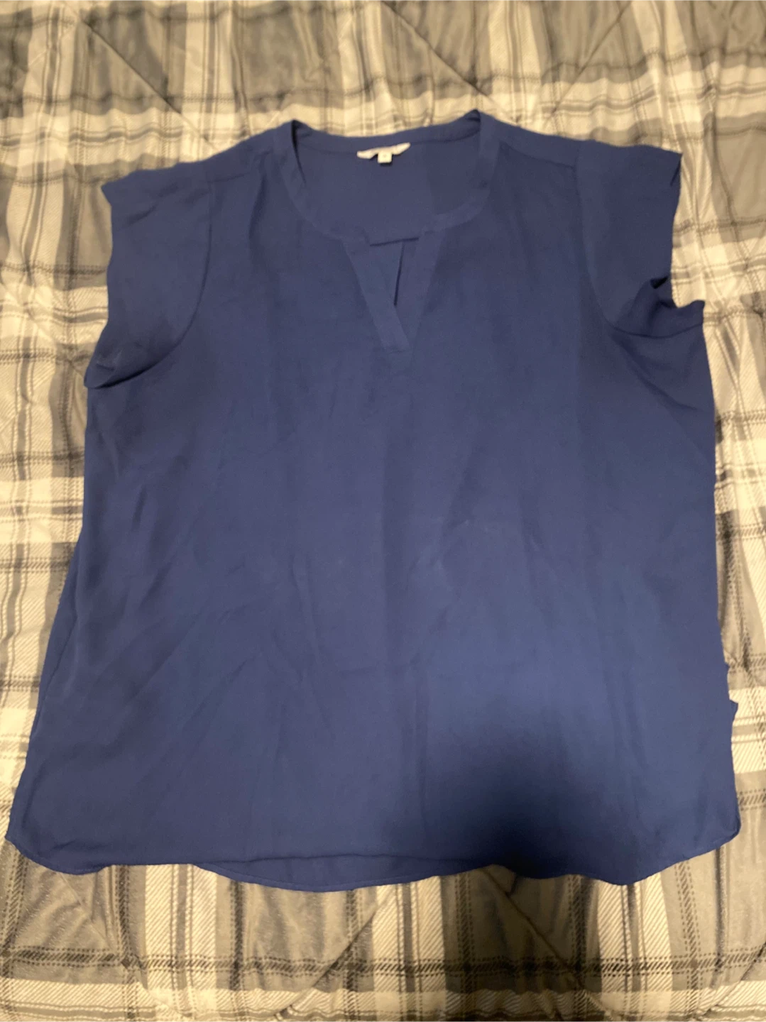 Reitmans Blue V-Neck Top Size 2X