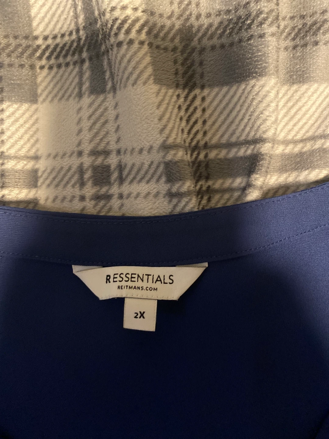Reitmans Blue V-Neck Top Size 2X - photo 2
