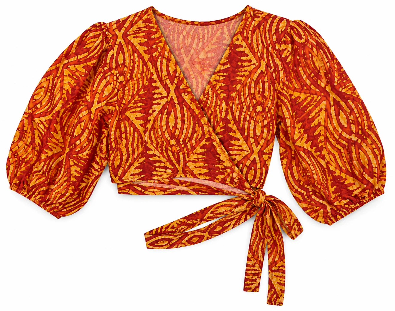 Women's Wrap Style Crop Top - photo 2