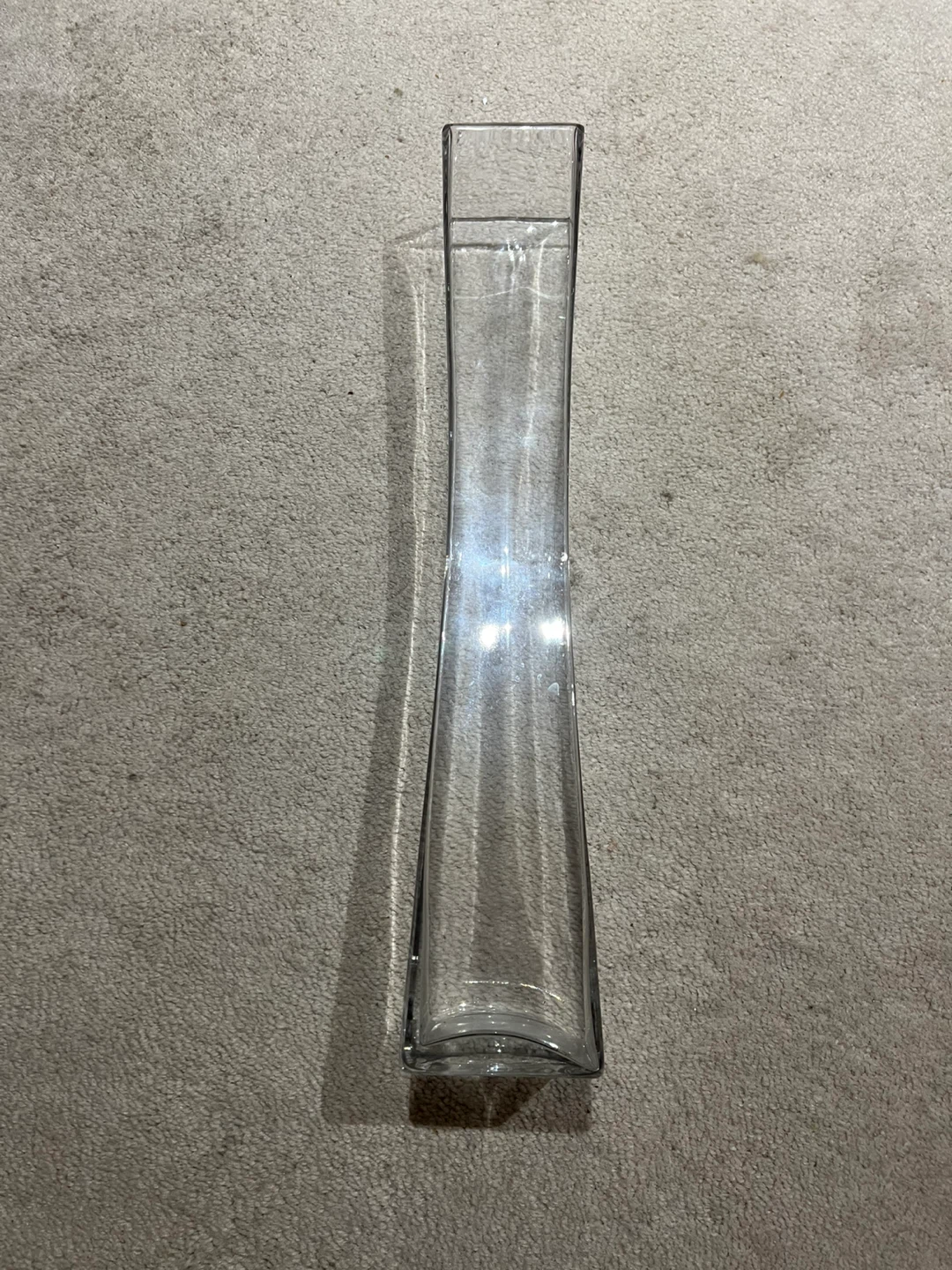 Clear Glass Tall Vase