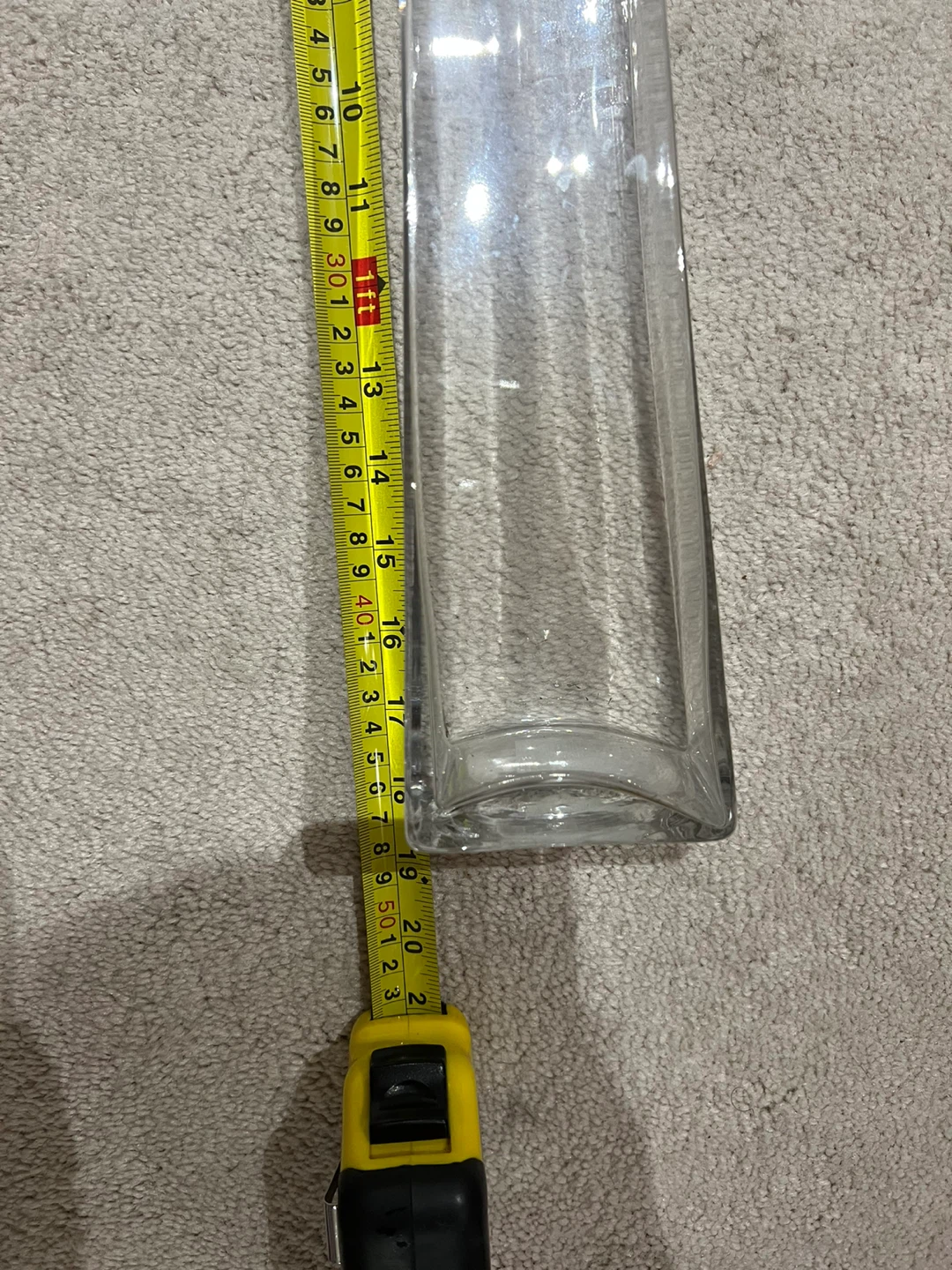 Clear Glass Tall Vase - photo 2