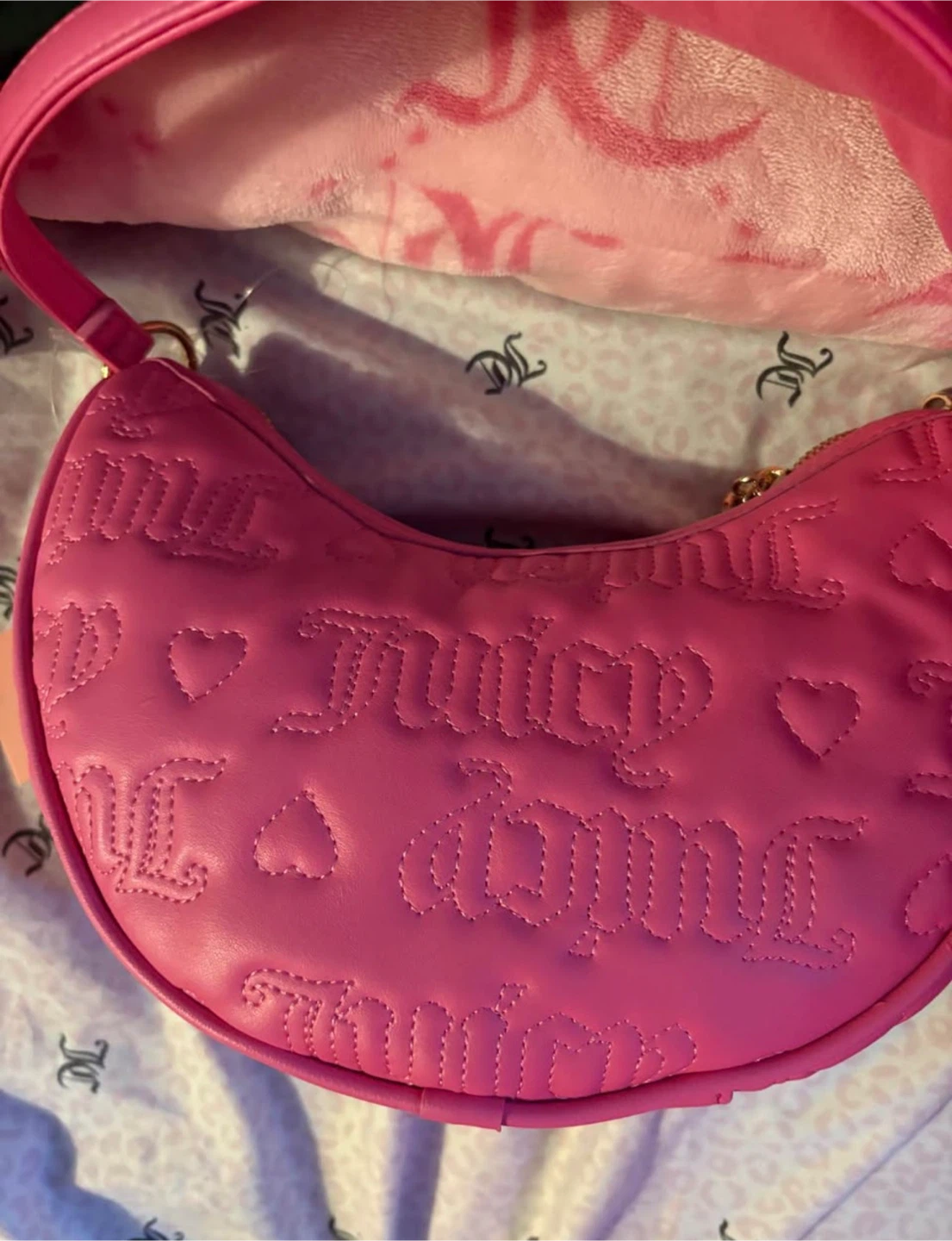 Juicy Couture Pink Quilted Shoulder Bag - photo 2