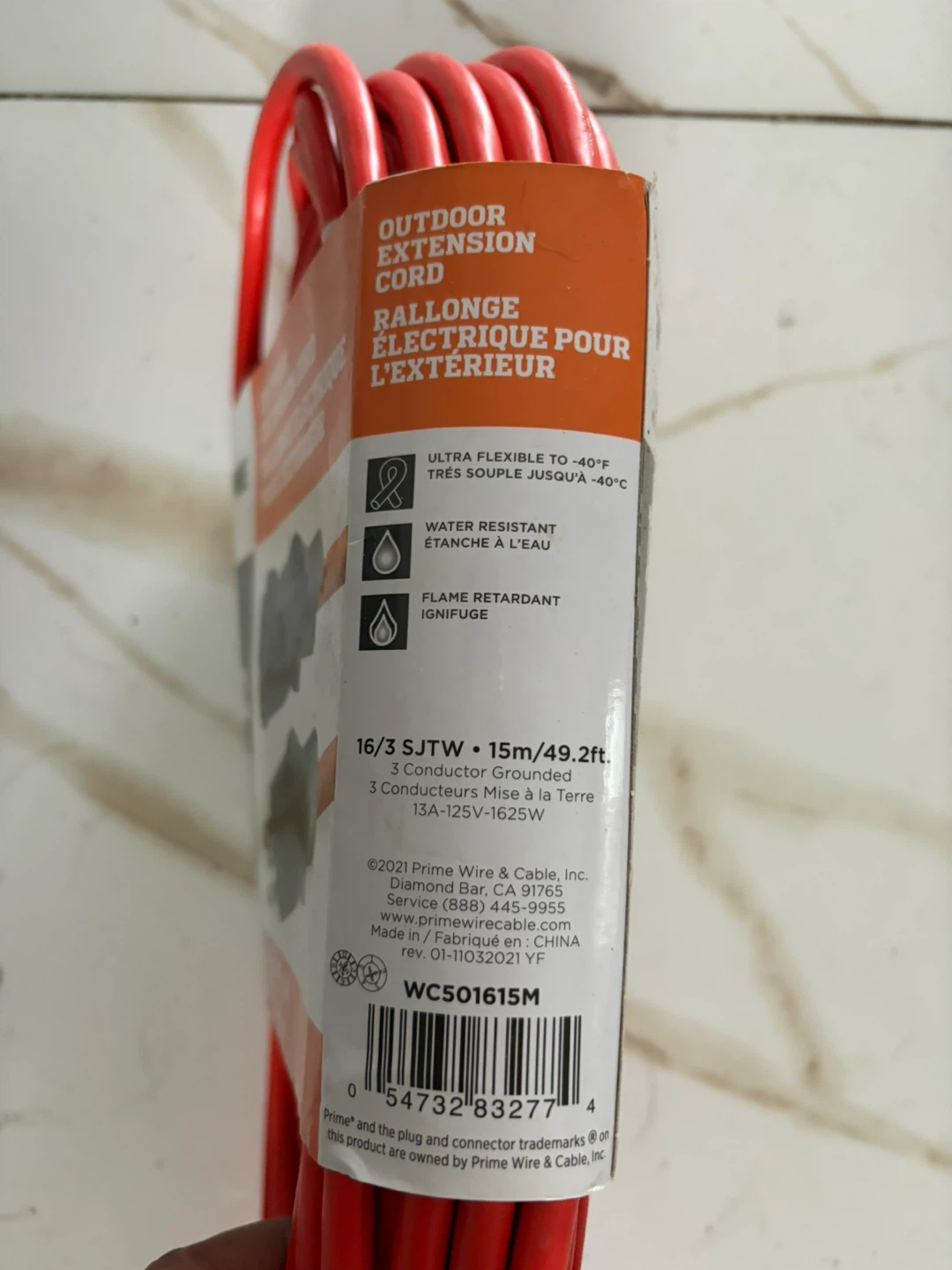 Prime outdoor extension cord - 49.2 feet - photo 4