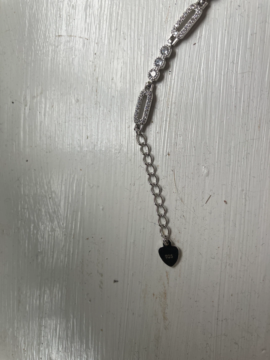 Silver Bracelet with Clear Stones - photo 3