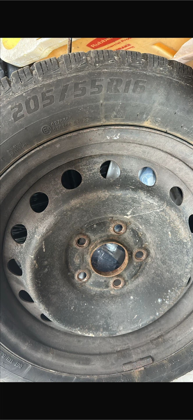 205/55R16 Winter Tire on Steel Rim