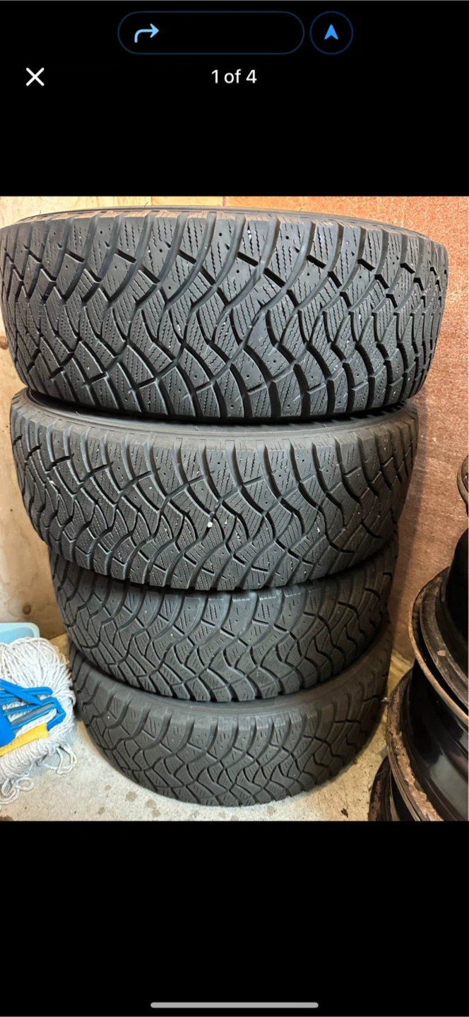 215/60R16 Winter Tires on Steel  Rims
