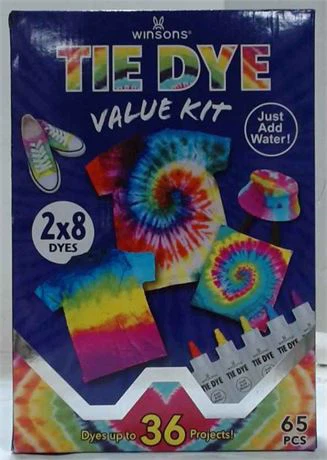 Winsons 65-piece DIY Non Toxic Permanent Tie Dye Kit