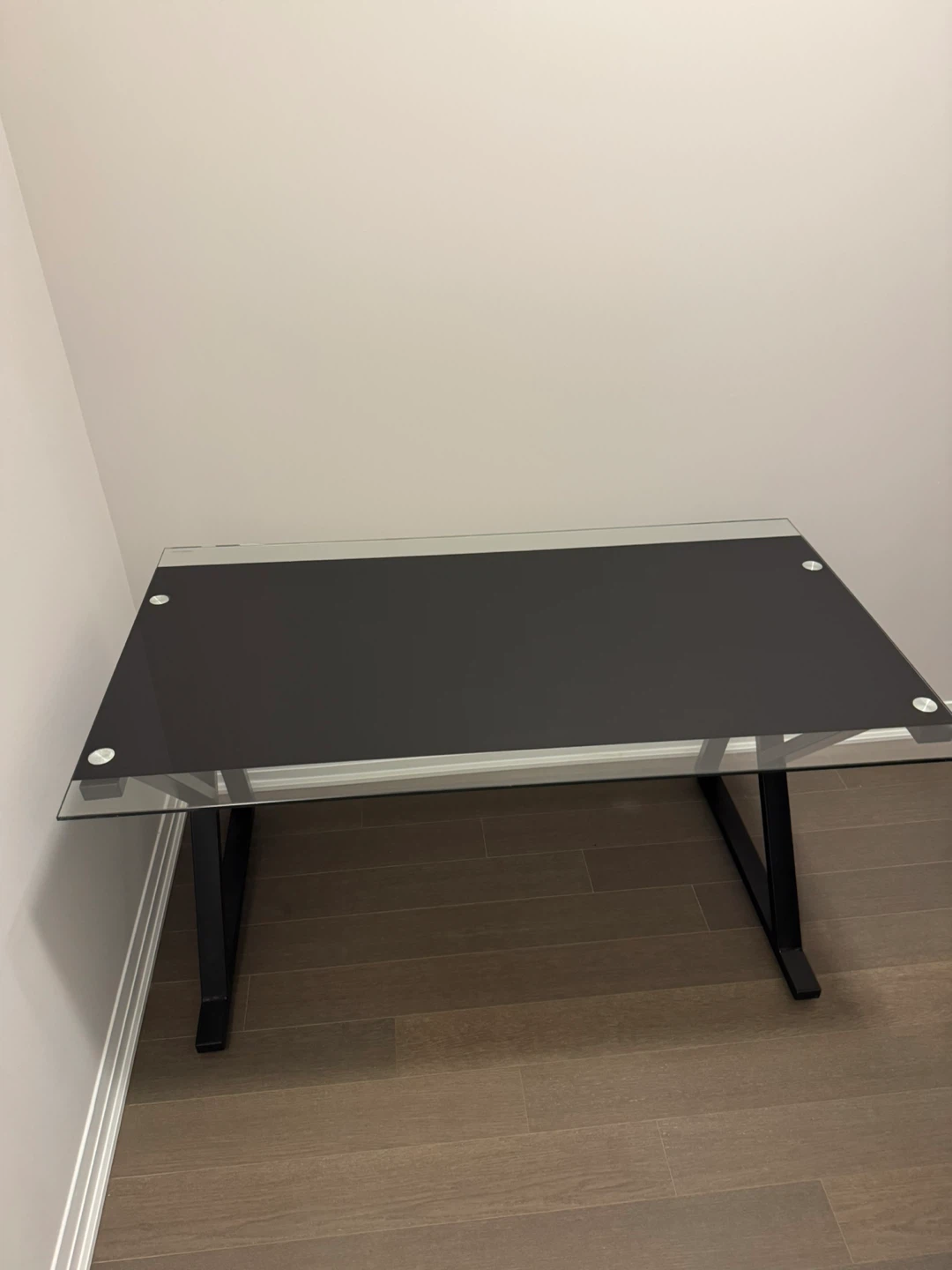Black Glass Top Desk