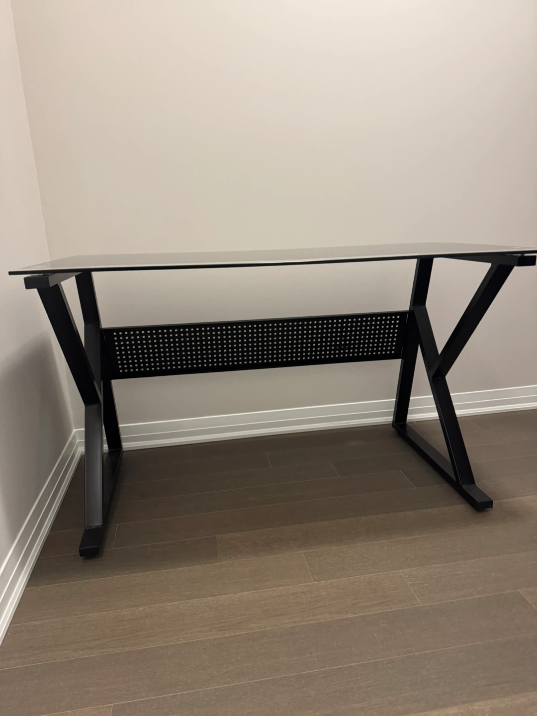 Black Glass Top Desk - photo 3