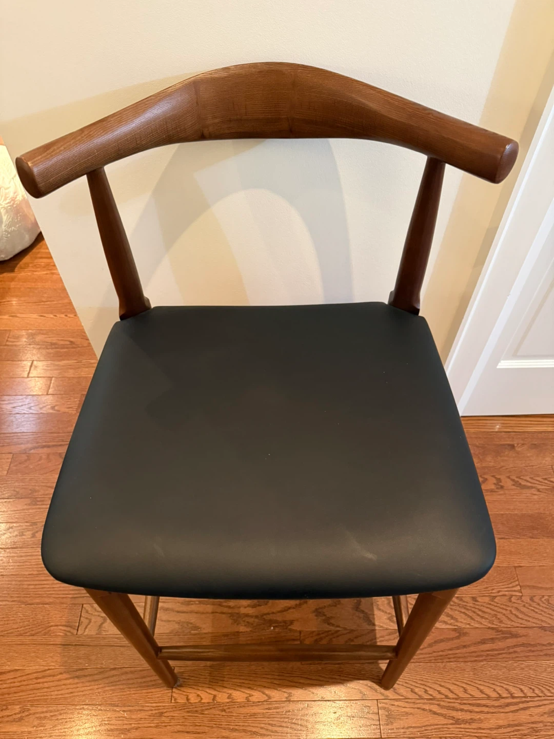 Rove Concepts Elbow Counter Stool- Jet Black, Walnut NEW