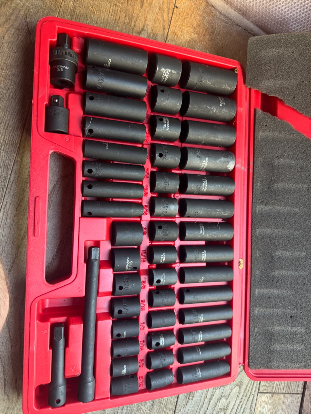 CASOMAN 48-Piece 3/8-Inch Drive Impact Socket Set