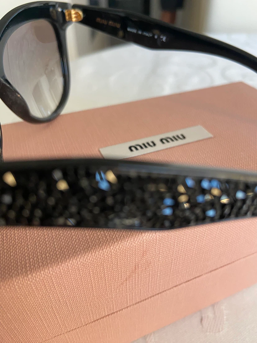 Miu Miu Black Embellished Sunglasses - photo 5