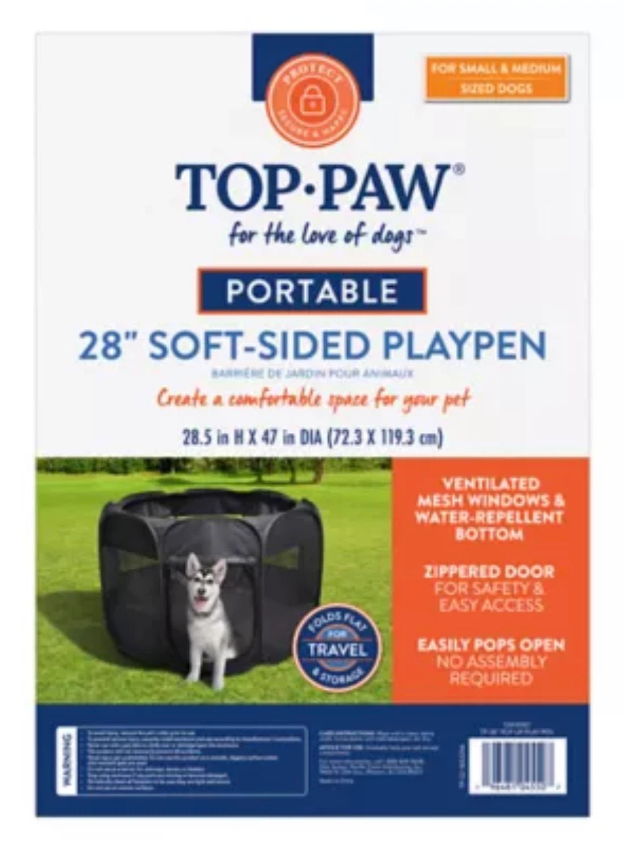 Top Paw 28" Soft-Sided Portable Playpen for Dogs - photo 3