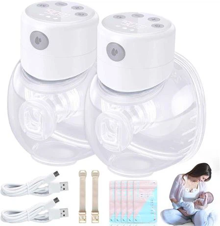 Eumspo S12 24mm Smart Double Wearable Breast Pump Set
