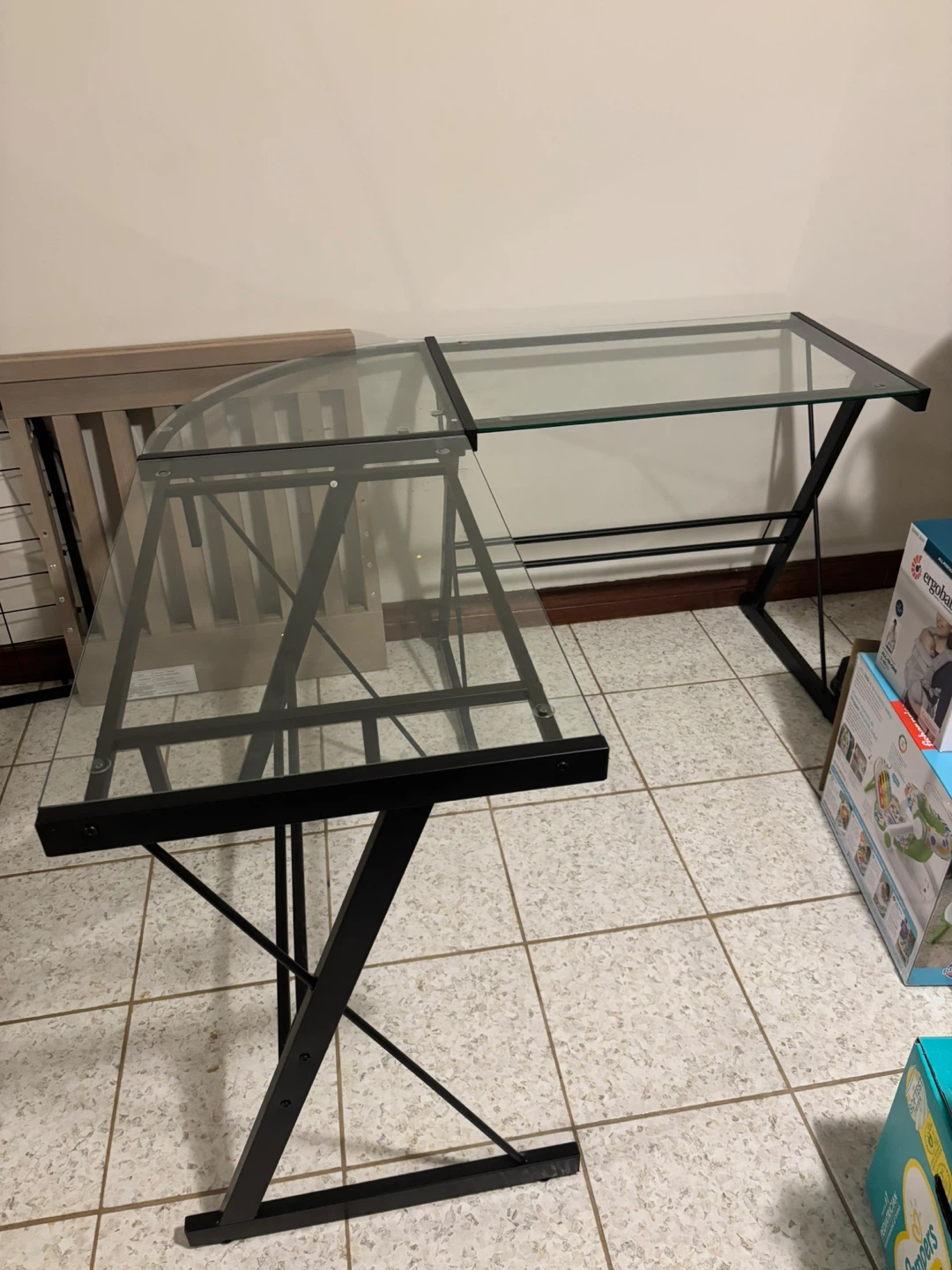 L-shaped office desk