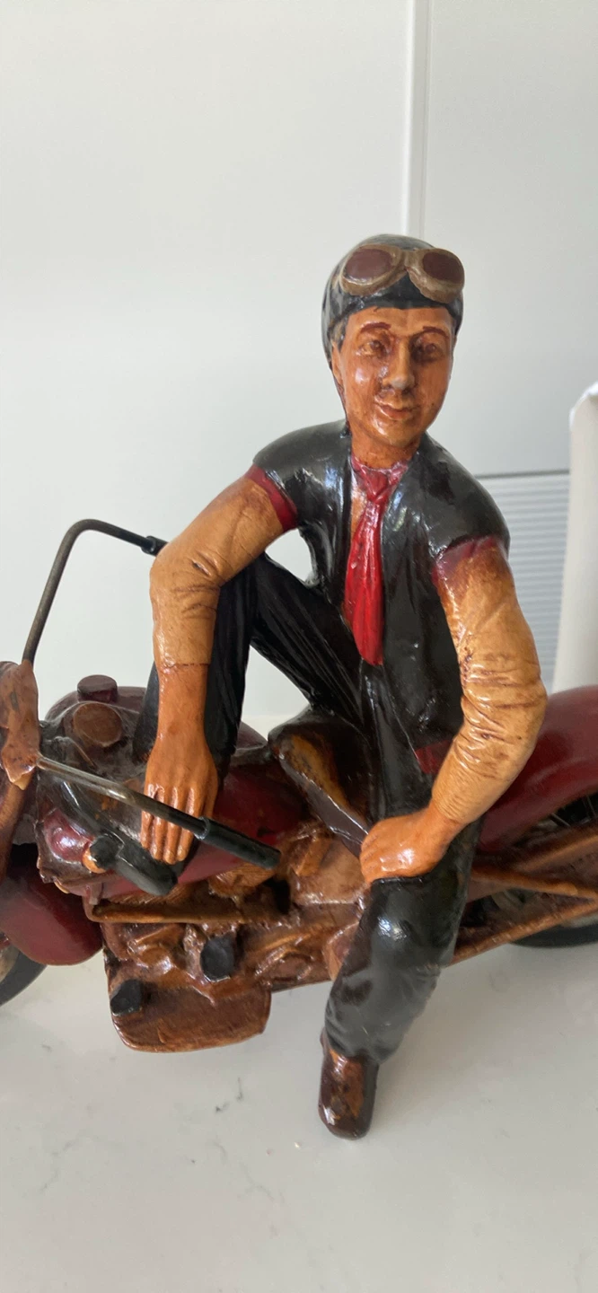 Motorcycle Rider Figurine