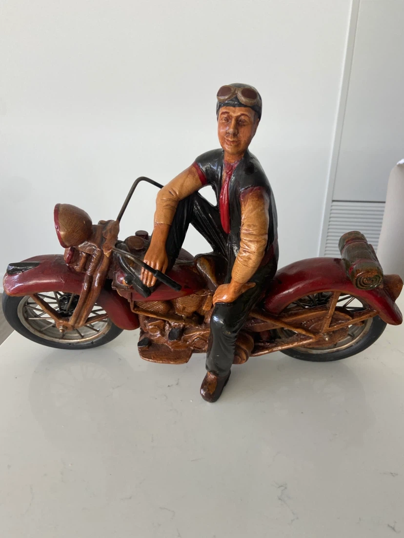 Motorcycle Rider Figurine - photo 2