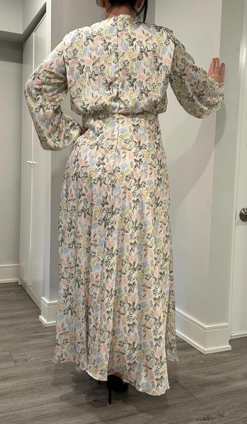 Floral Maxi Dress with Belt - photo 2