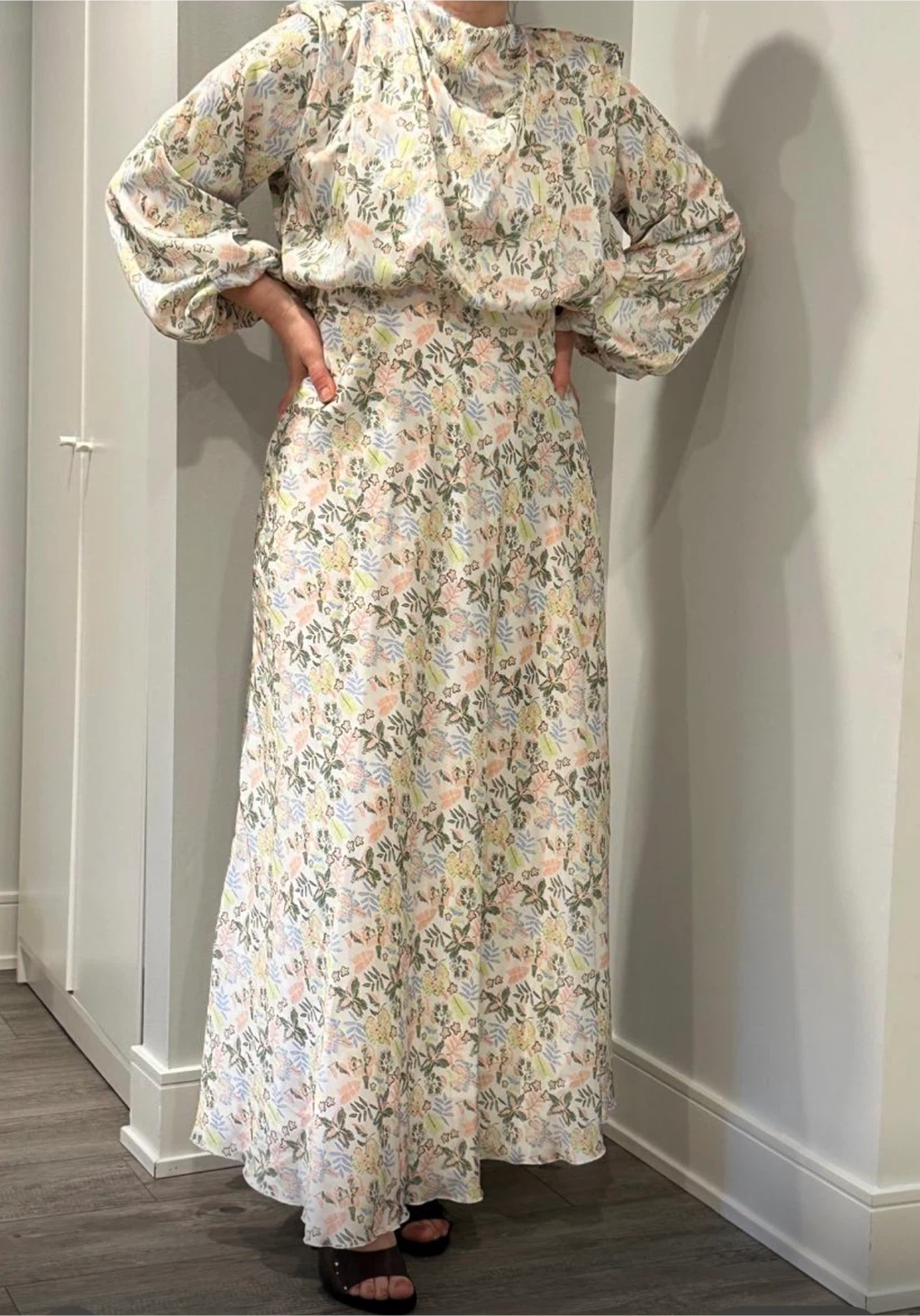 Floral Maxi Dress with Belt - photo 3