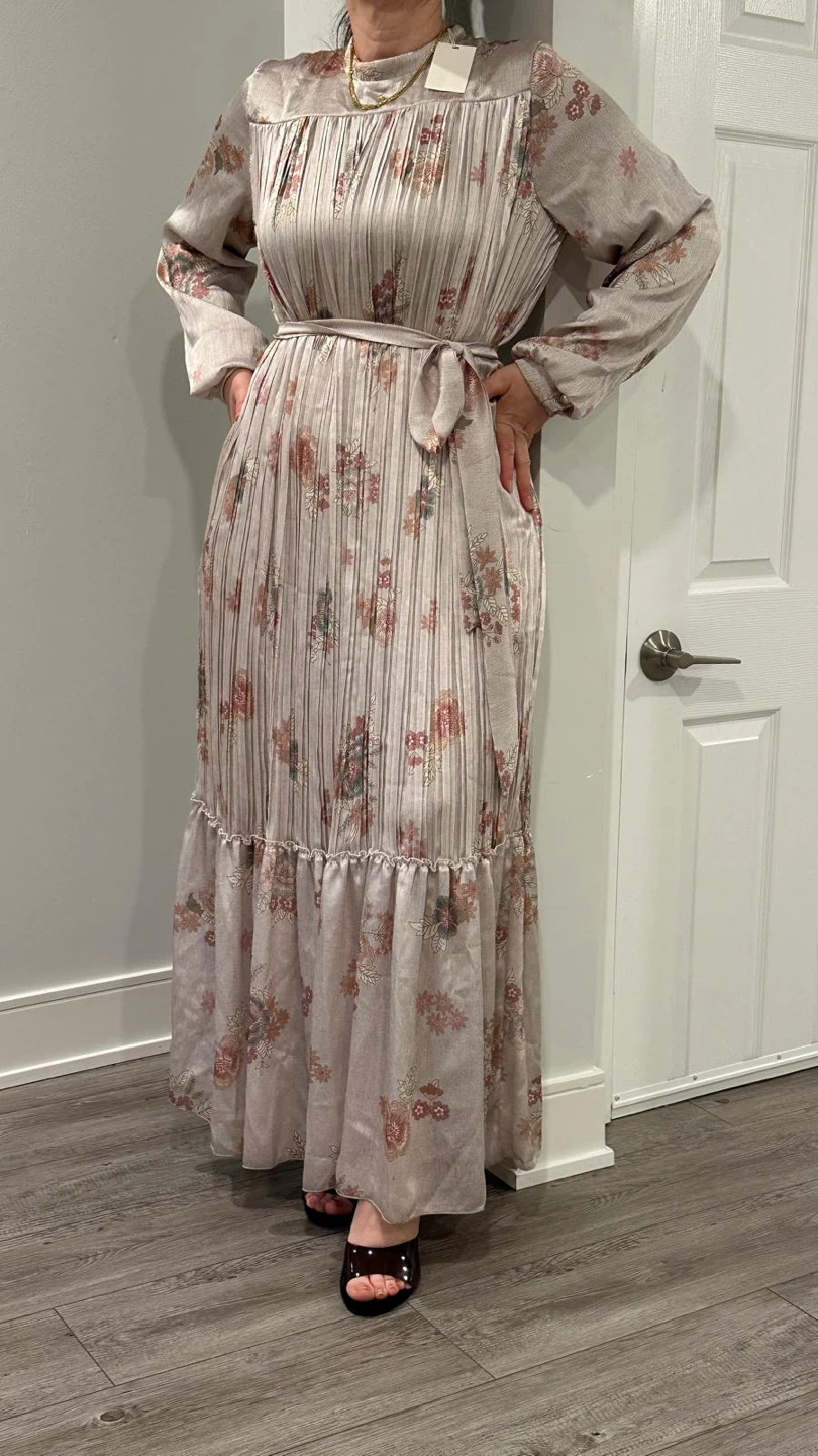 Floral Maxi Dress with Belt - photo 4