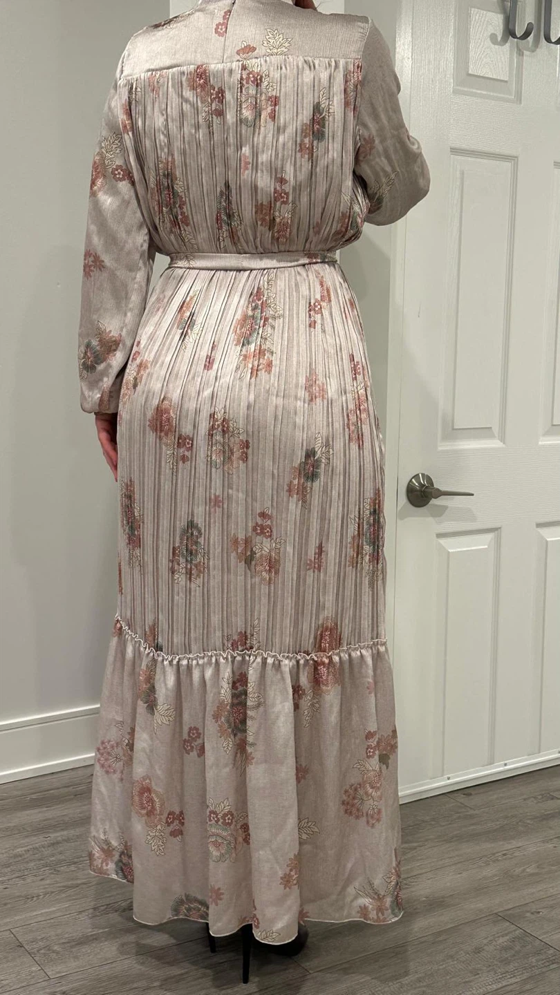 Floral Maxi Dress with Belt - photo 5