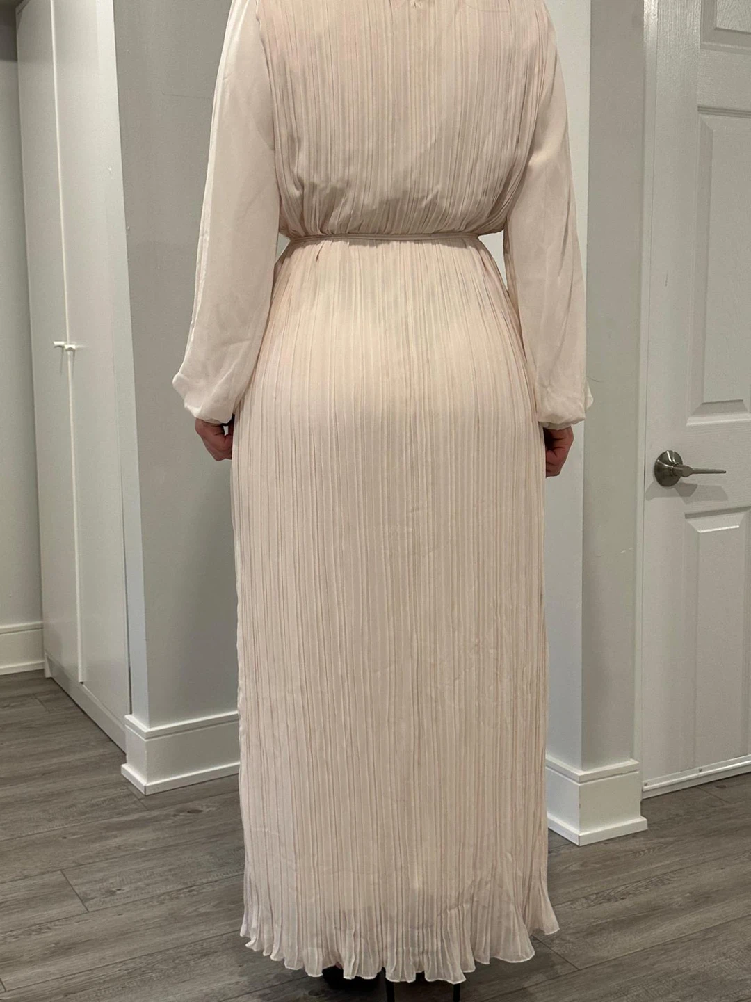 White Pleated Maxi Dress - photo 5