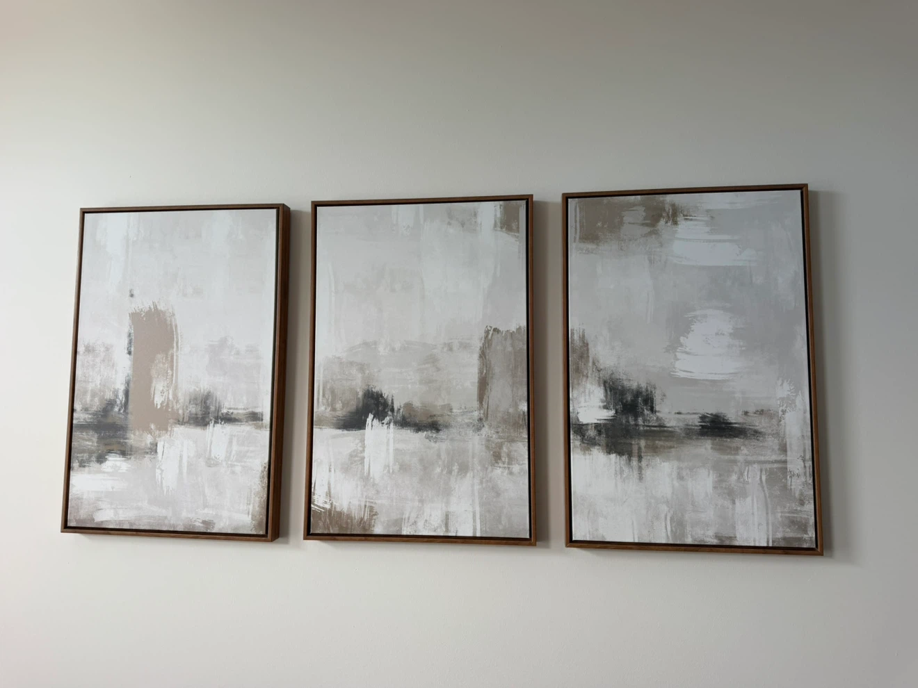 Set of 3 Abstract Canvas Wall Art Paintings - photo 2
