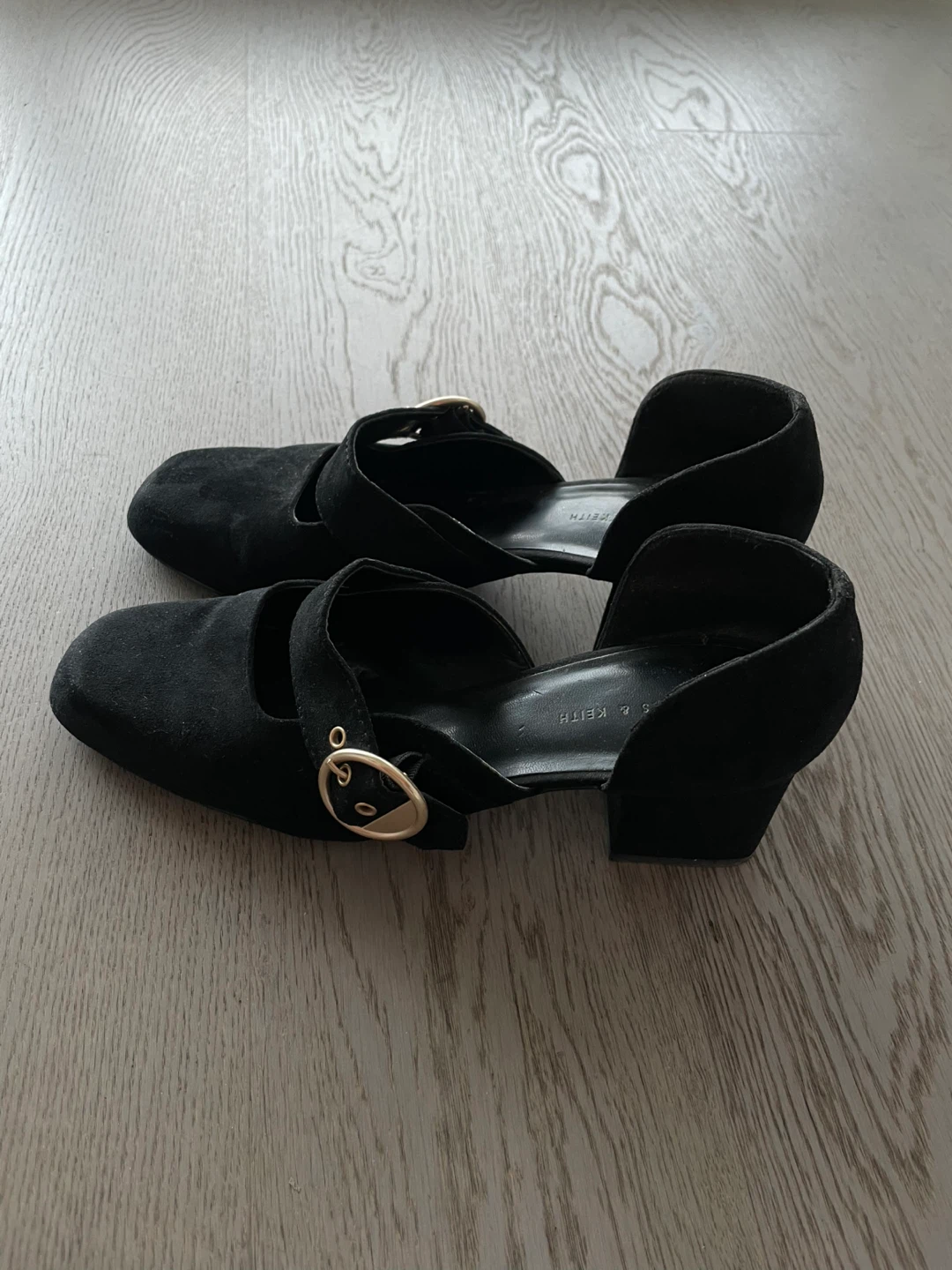 Charles & Keith Black Suede Mary Jane Heels - photo 2
