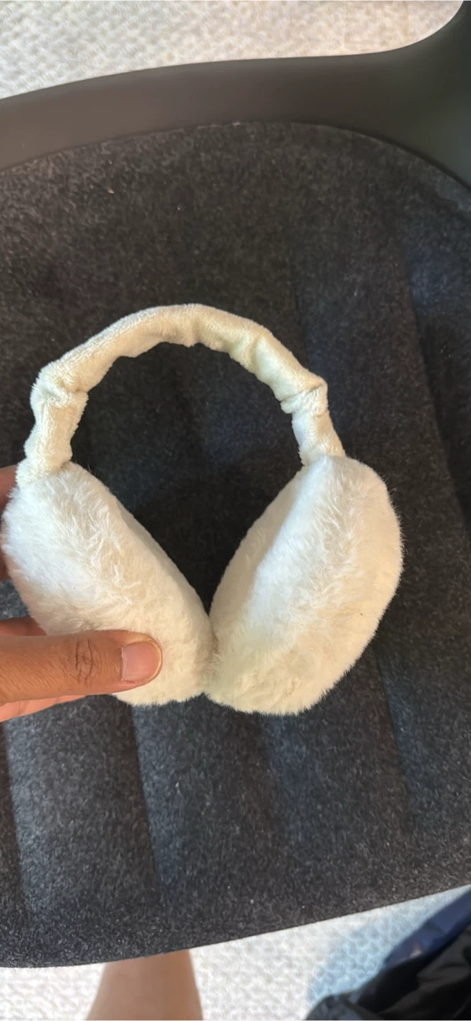 White Faux Fur Earmuffs