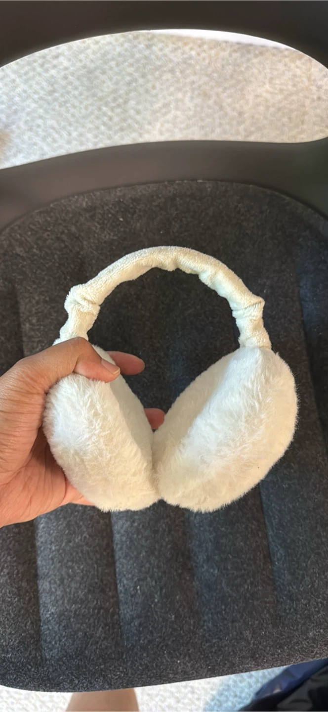 White Faux Fur Earmuffs - photo 2
