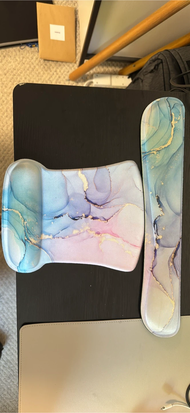 Ergonomic Wrist Rest Set - Marble Design