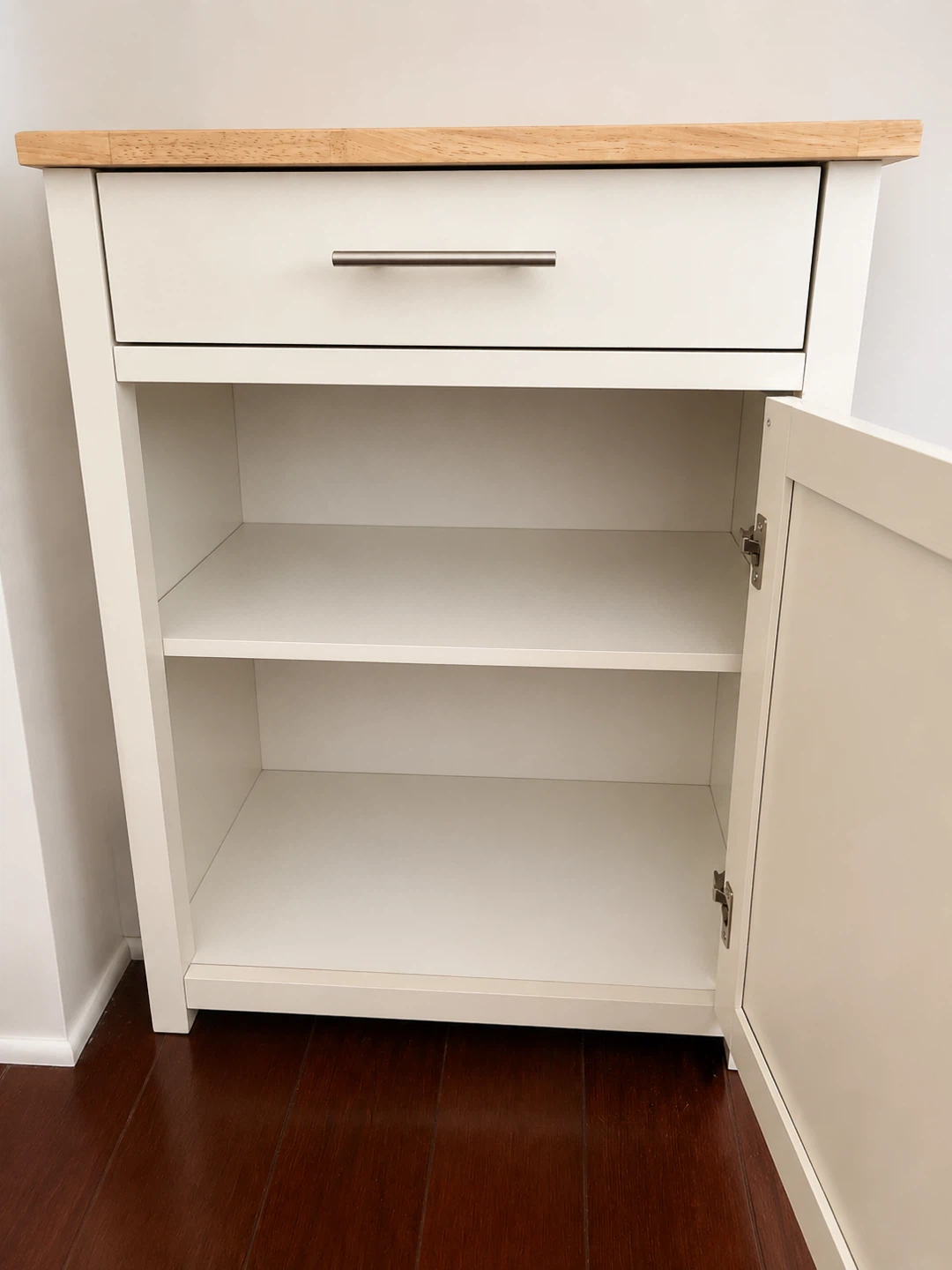 white storage cabinet / kitchen island cabinet - photo 2