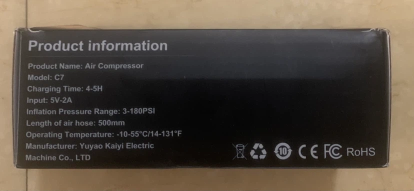 Portable Tire Inflator Model C7 - 500mm - photo 4