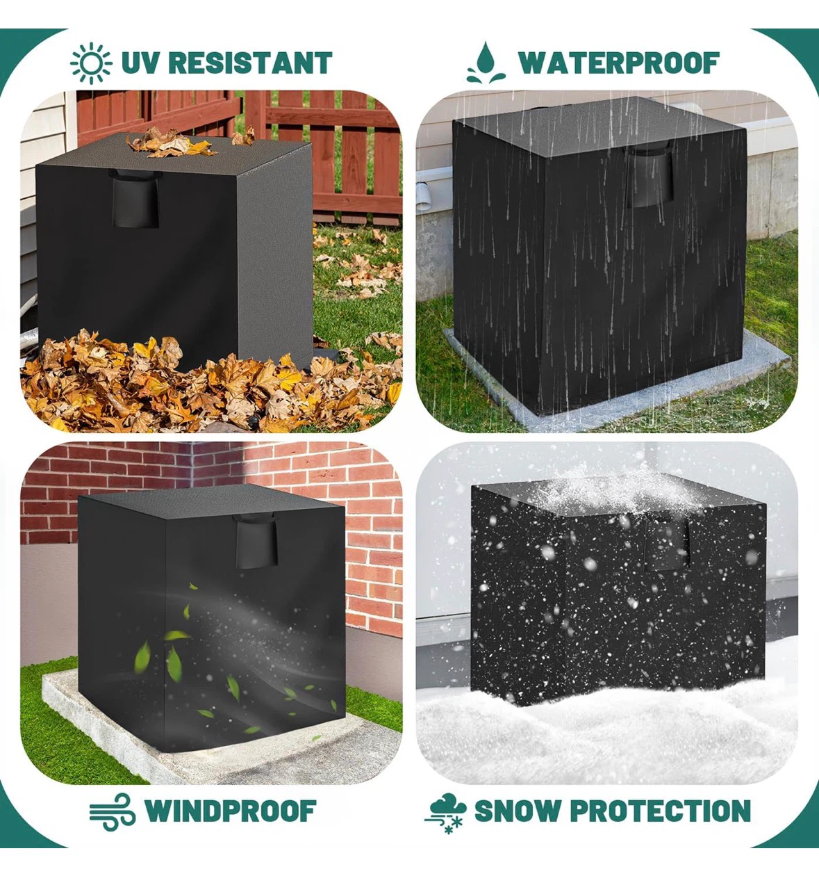Black Outdoor AC Unit Cover - photo 2