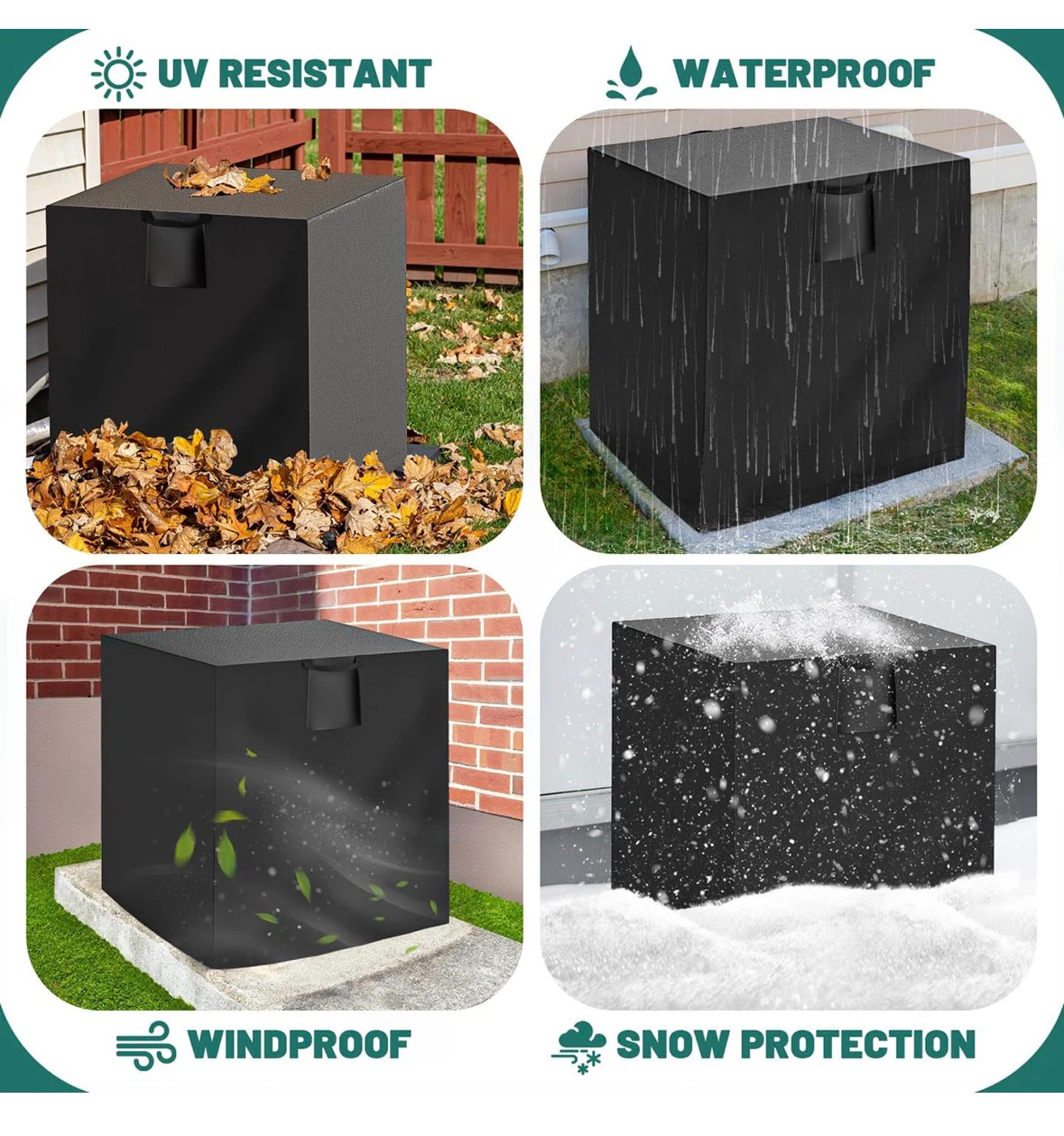 Black Outdoor AC Unit Cover - photo 3