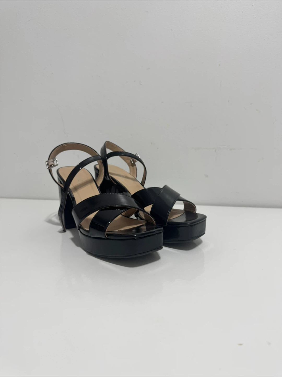 Black Patent Platform Heels