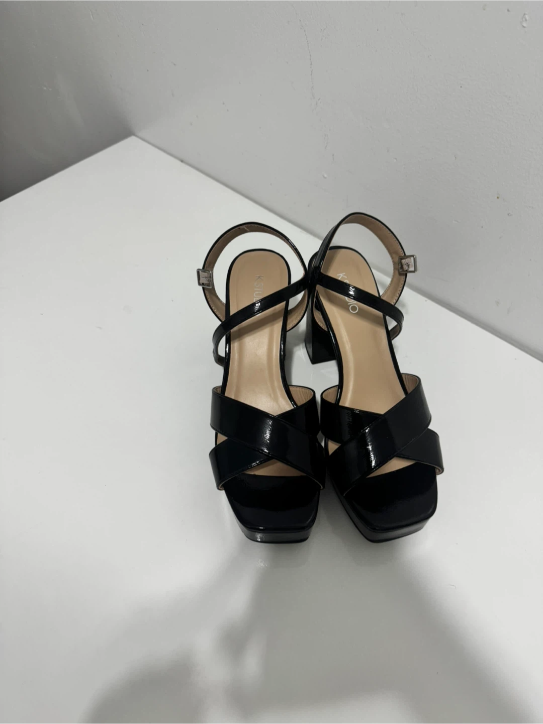 Black Patent Platform Heels - photo 3